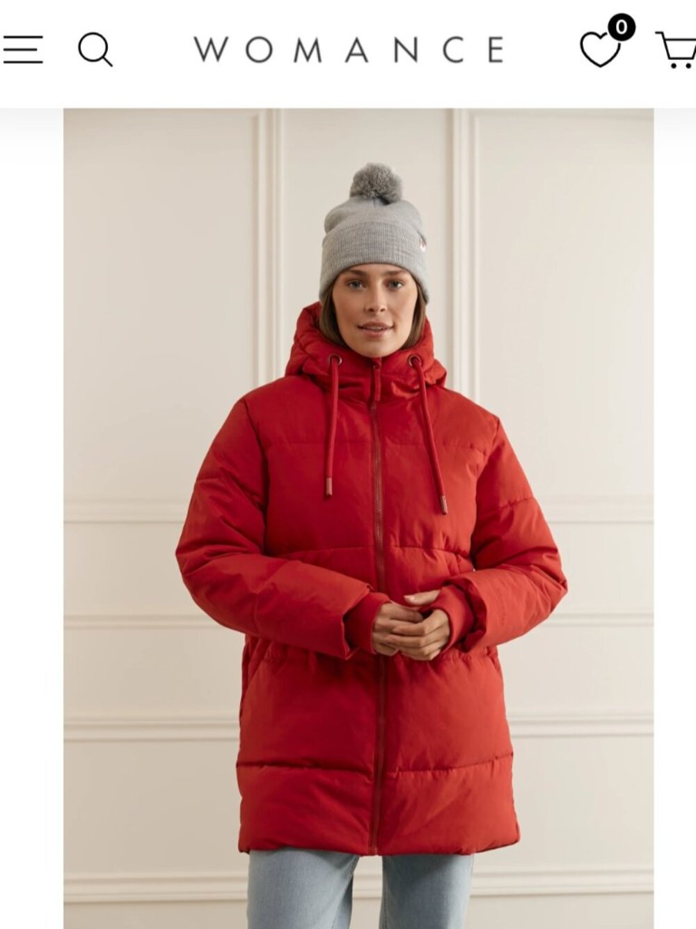 SMALL Womance red winter coat